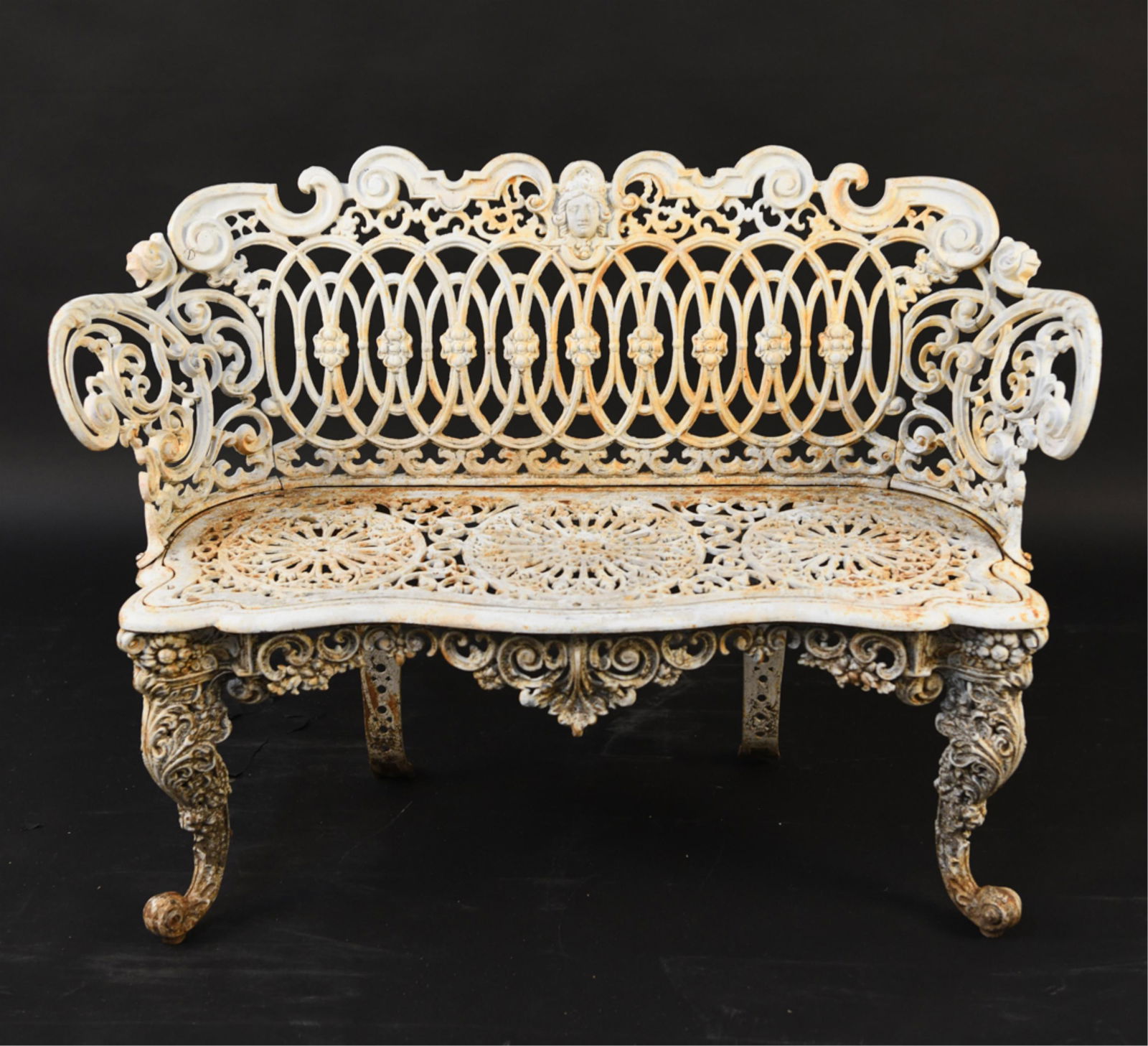NEOCLASSICAL CAST IRON GARDEN BENCH (1 of 18)