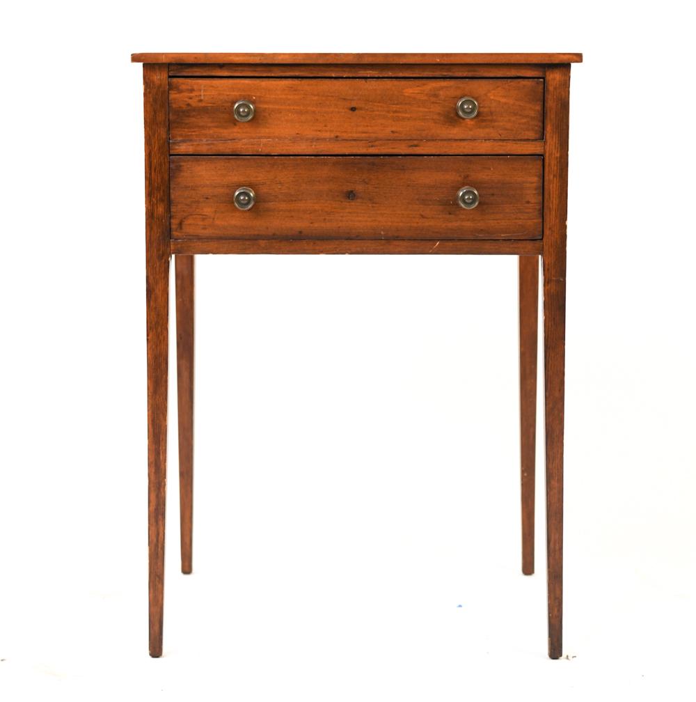 ANTIQUE TWO-DRAWER SIDE OR END TABLE (1 of 12)