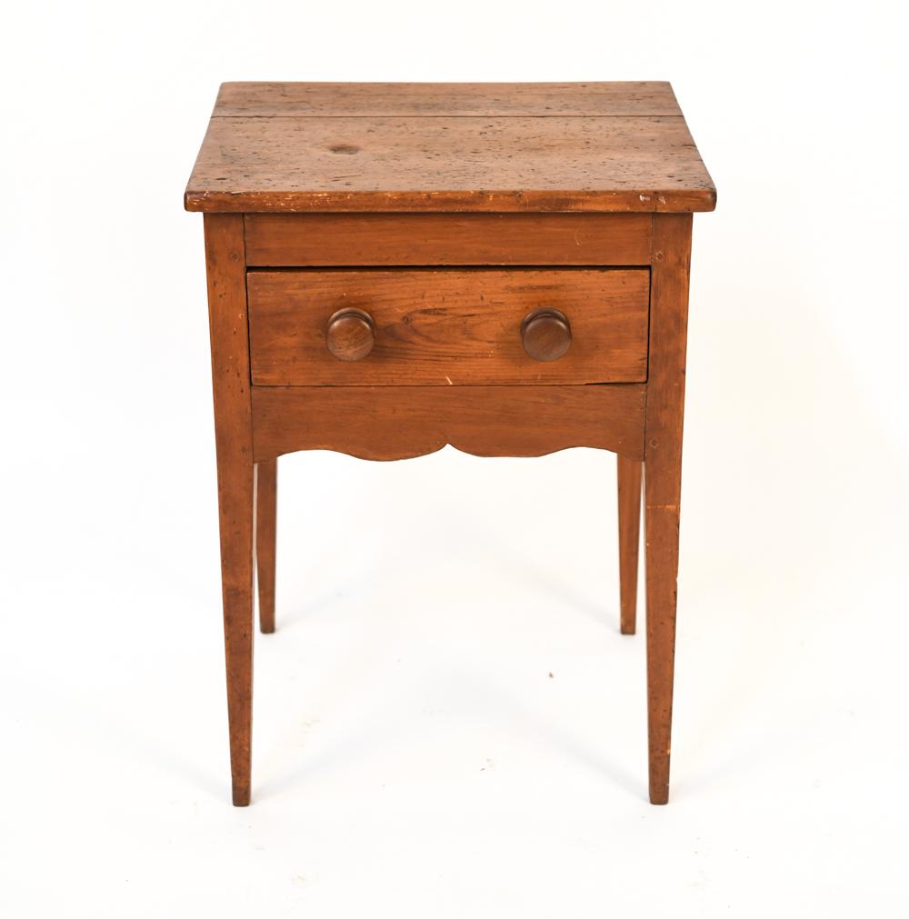 ANTIQUE PINE ONE DRAWER SIDE TABLE (1 of 19)