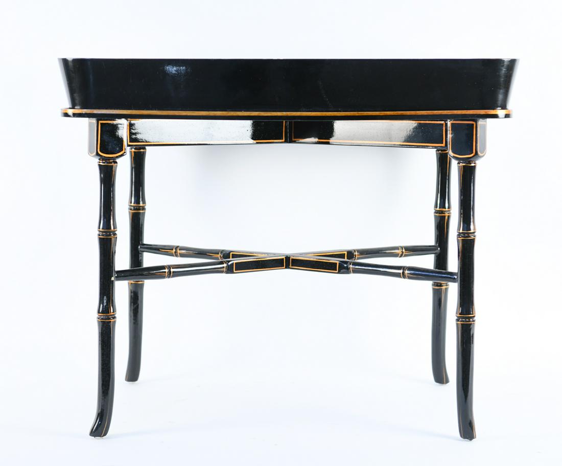 HAND PAINTED & LACQUERED FAUX BAMBOO TRAY TABLE (1 of 20)