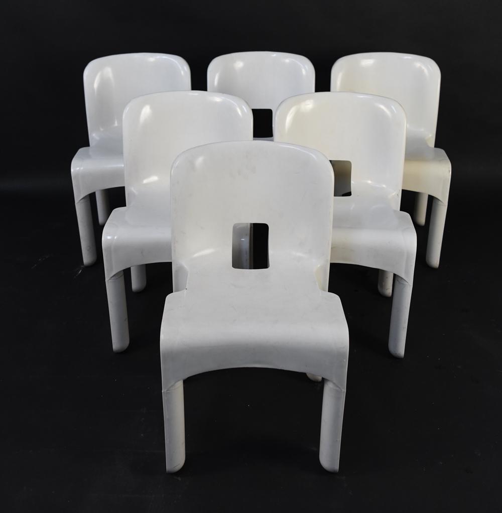 (6) COLUMBO FIBERGLASS ELDA CHAIRS C. 1960'S (1 of 11)