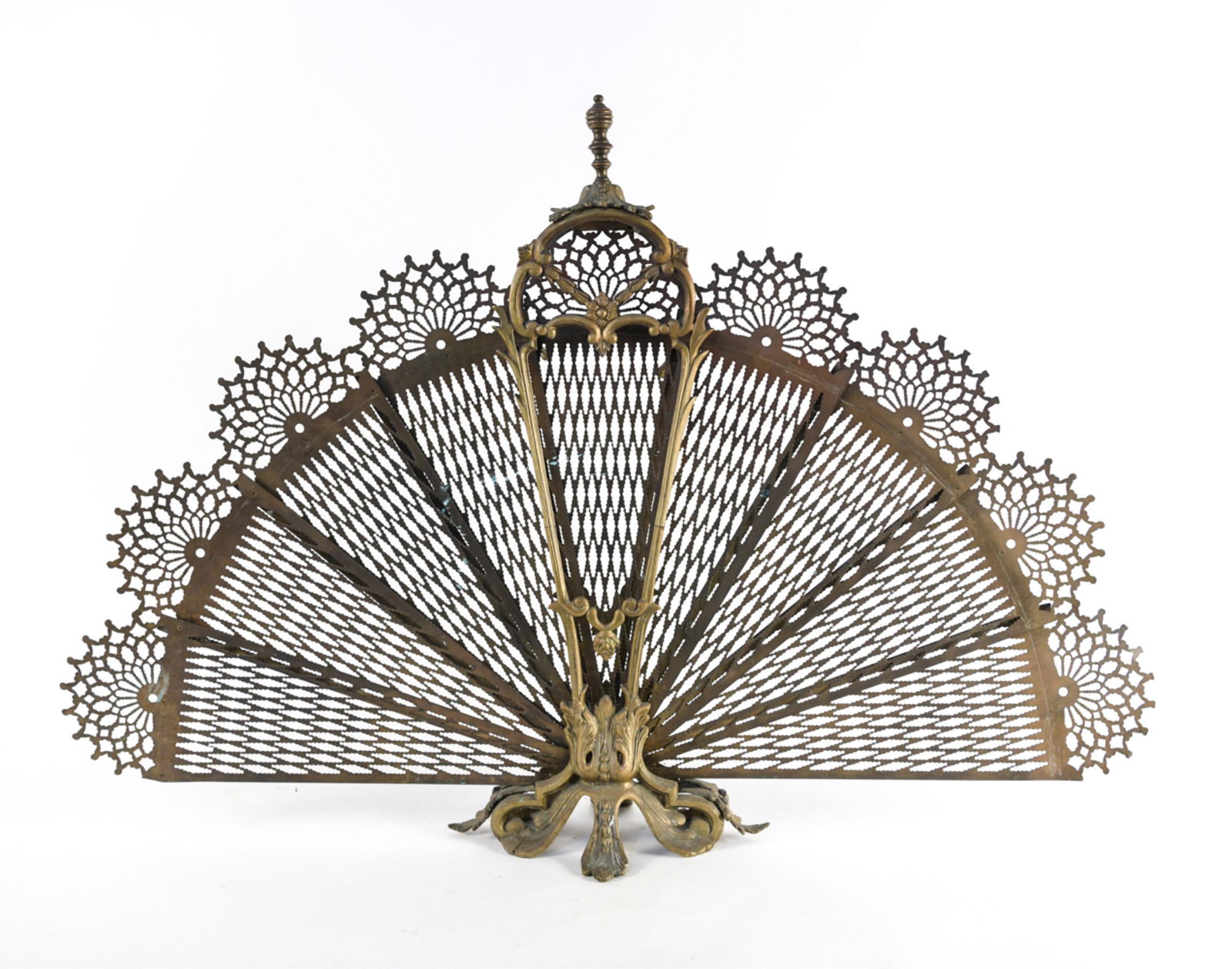 BRASS FAN FIREPLACE SCREEN (1 of 14)