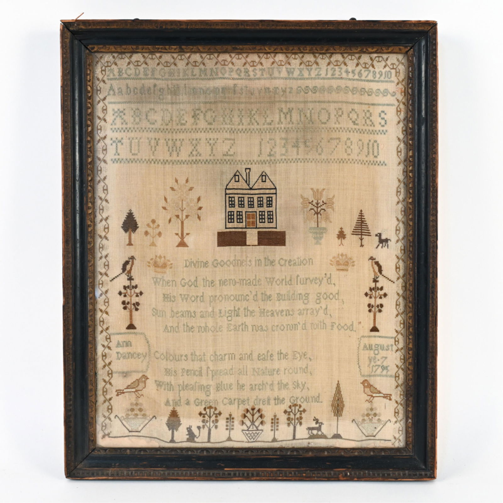ANN DANCEY NEEDLEPOINT SAMPLER 1795 (1 of 8)