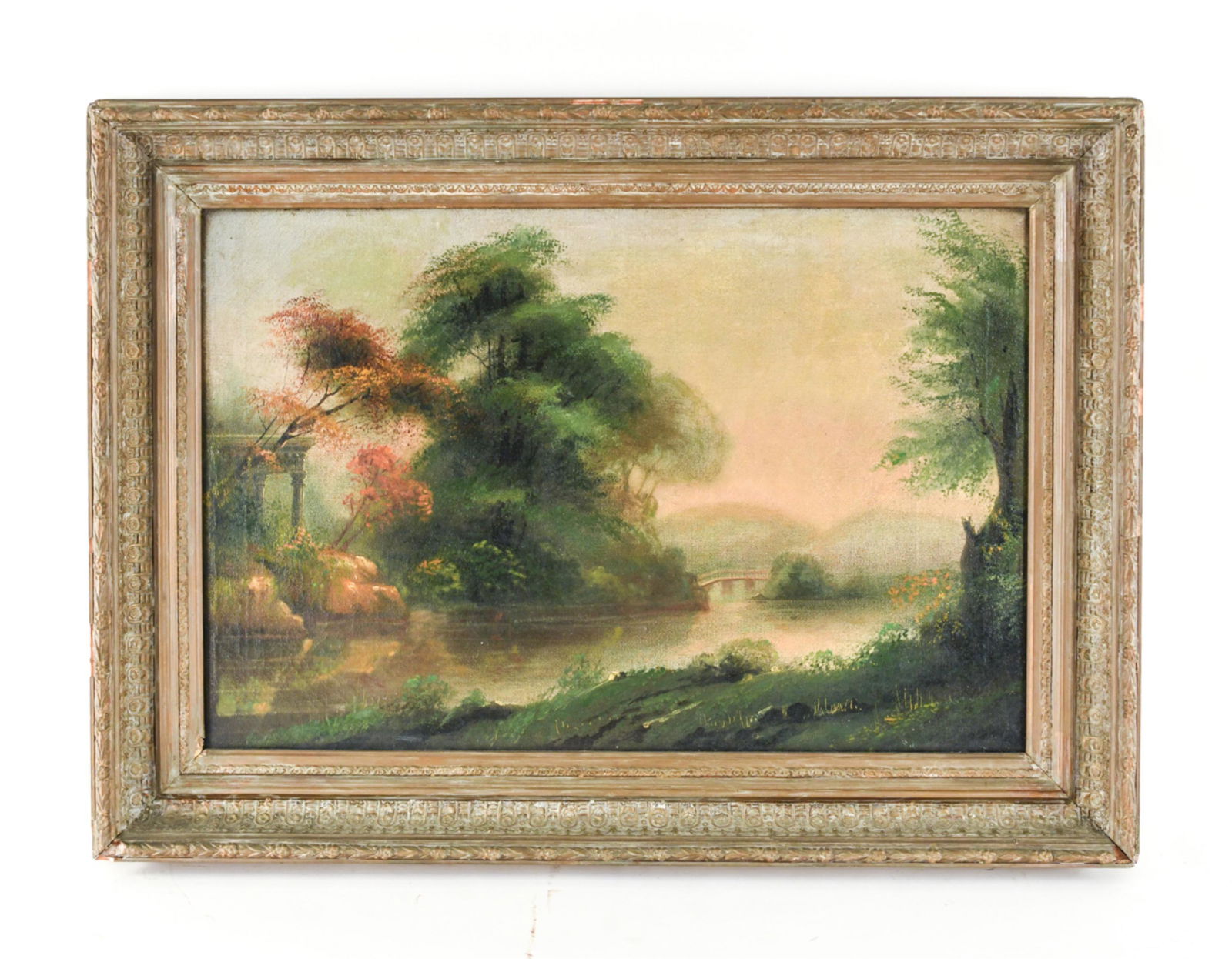 LATE 19TH C. OIL ON CANVAS LANDSCAPE (1 of 9)