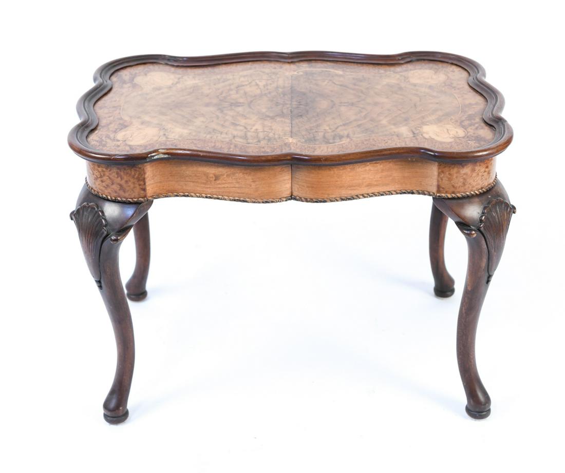 QUEEN ANNE STYLE INLAID TEA TABLE (1 of 14)