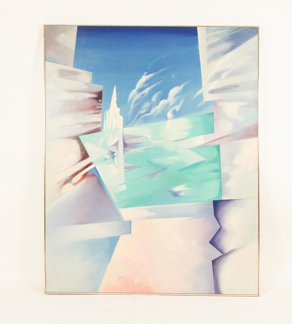 DONNA MARXER (1934-2019) O/C AQUA REFLEX II (1 of 14)