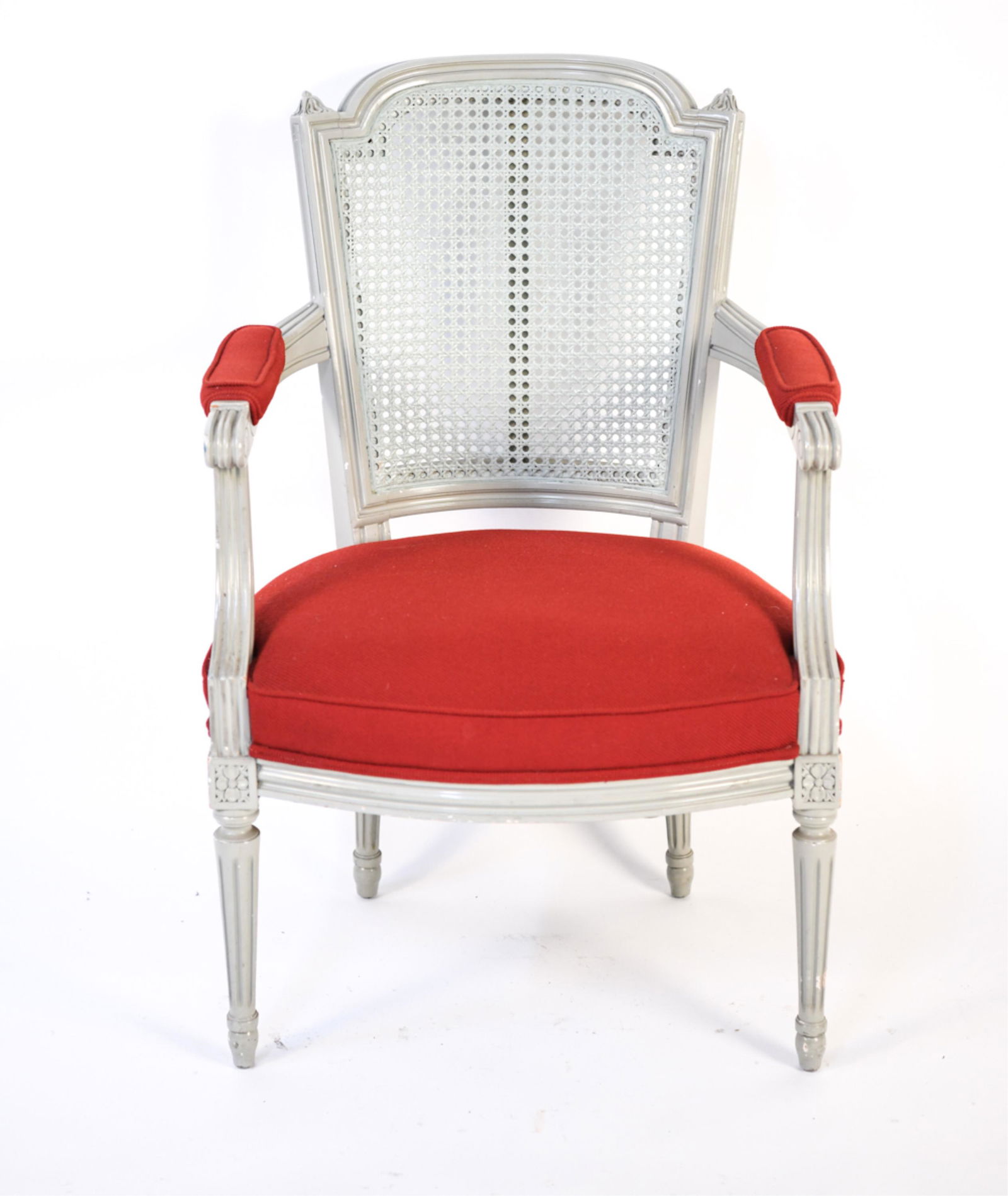 FRENCH PROVINCIAL LACQUERED CANE-BACK ARMCHAIR (1 of 17)