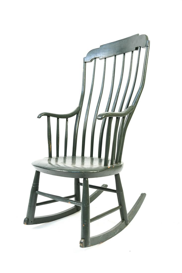 19TH CENTURY SPINDLE BACK ROCKING CHAIR (1 of 14)
