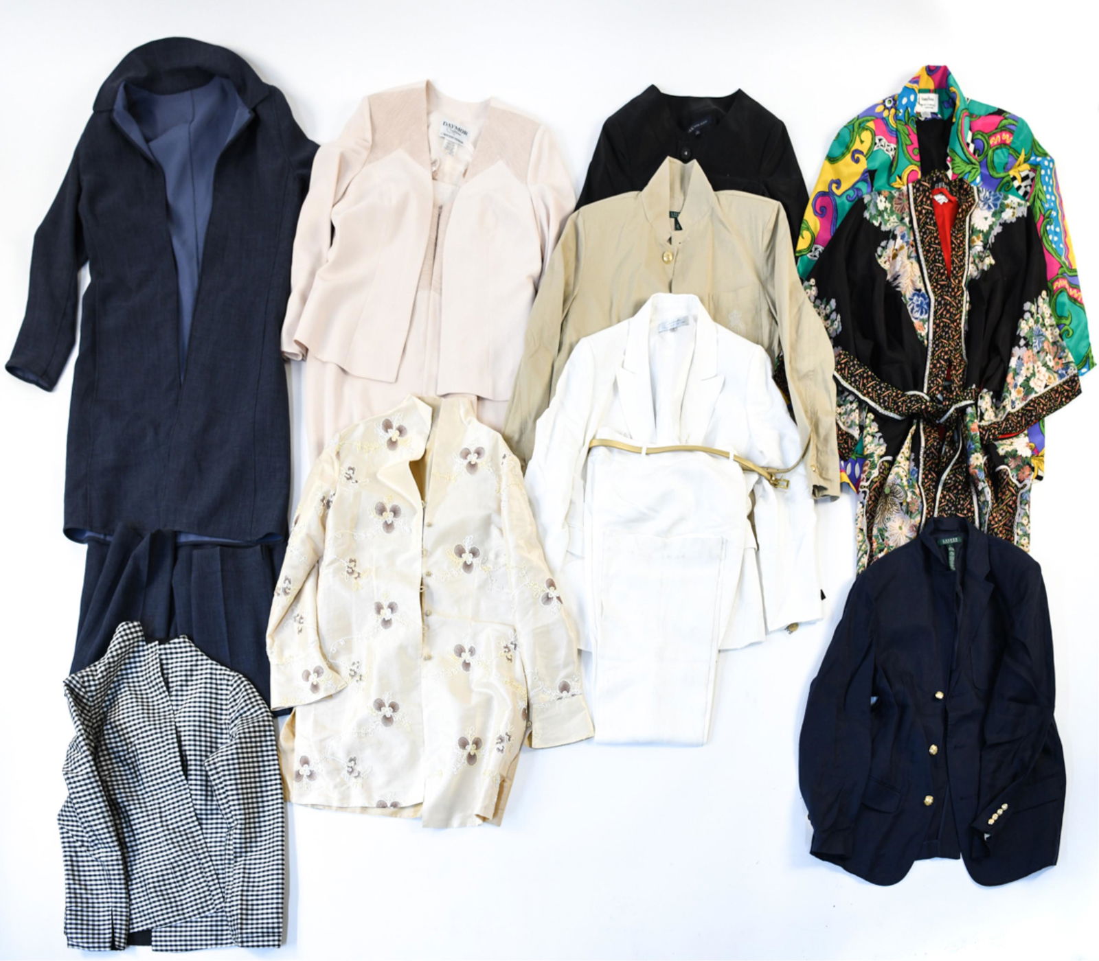 GROUPING OF LADIES DESIGNER JACKETS INCL SILK (1 of 12)