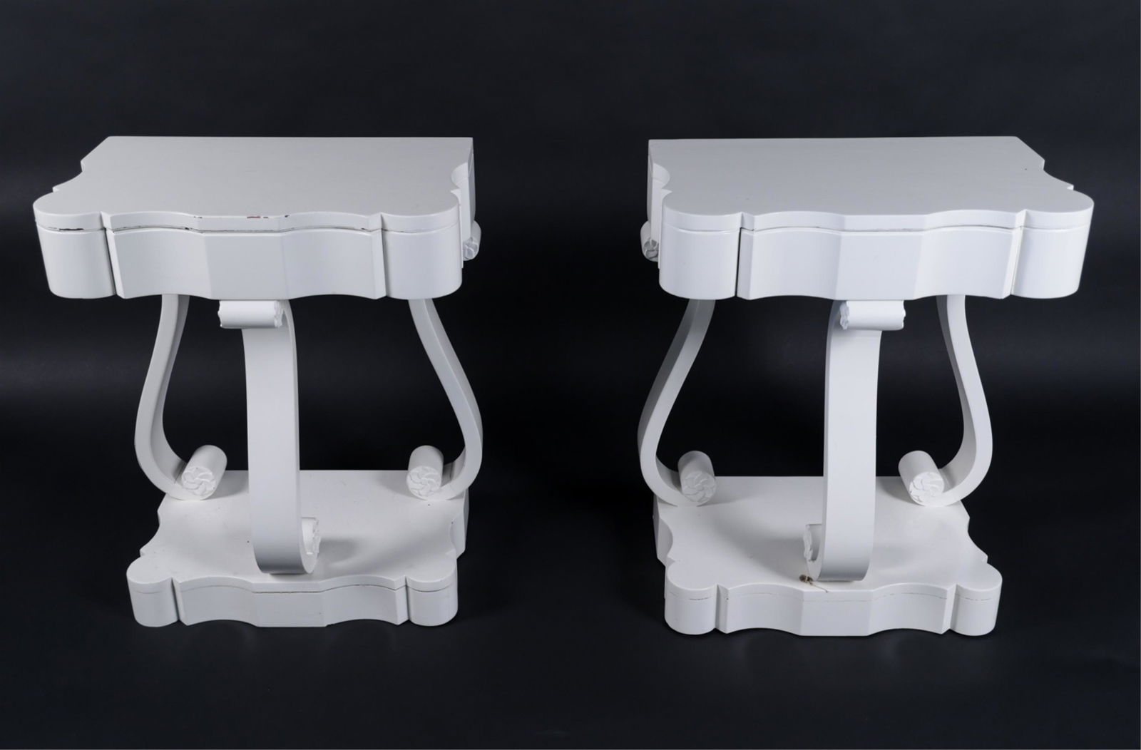 PAIR OF JOHN STUART WHITE END TABLES (1 of 18)