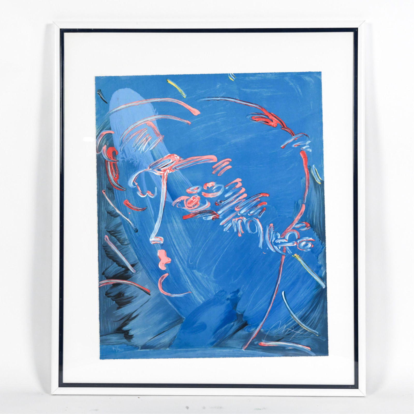 PETER MAX (B. 1937) "BLUE PROFILE" SERIGRAPH 1986 (1 of 8)