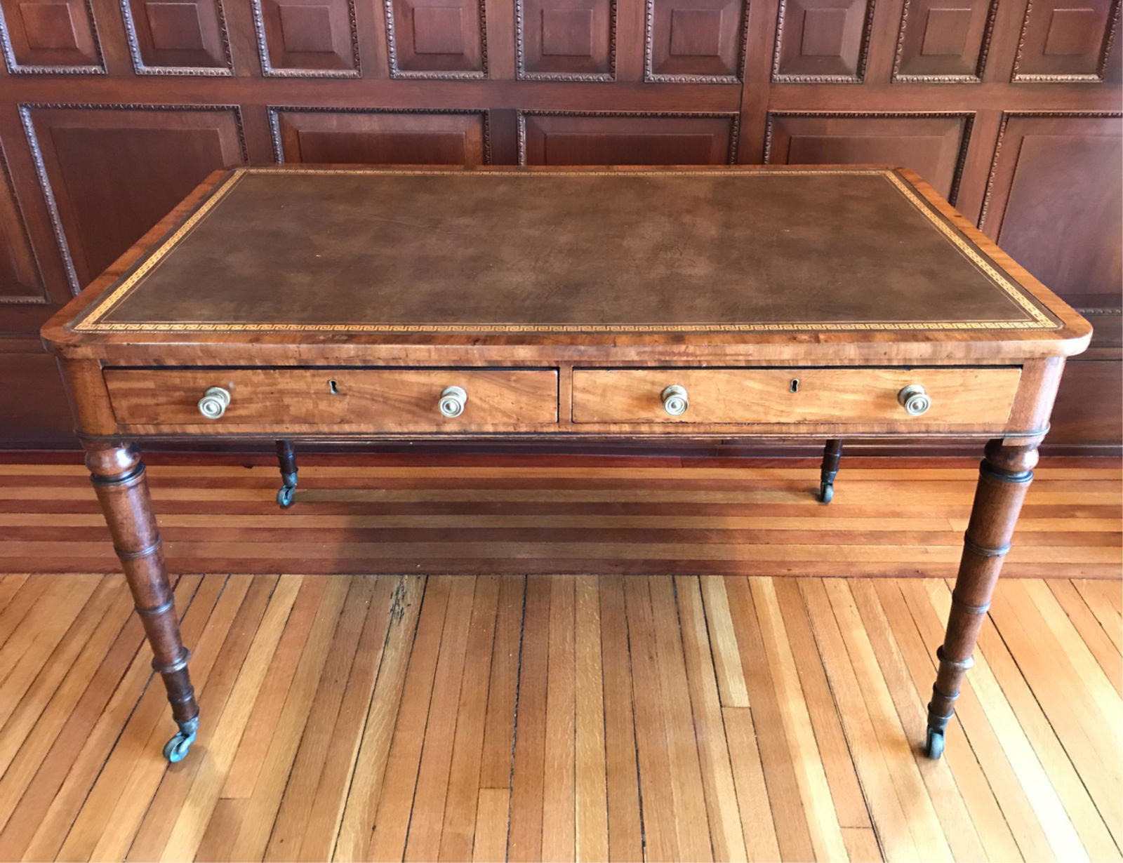 REGENCY STYLE PARTNER'S DESK (1 of 11)