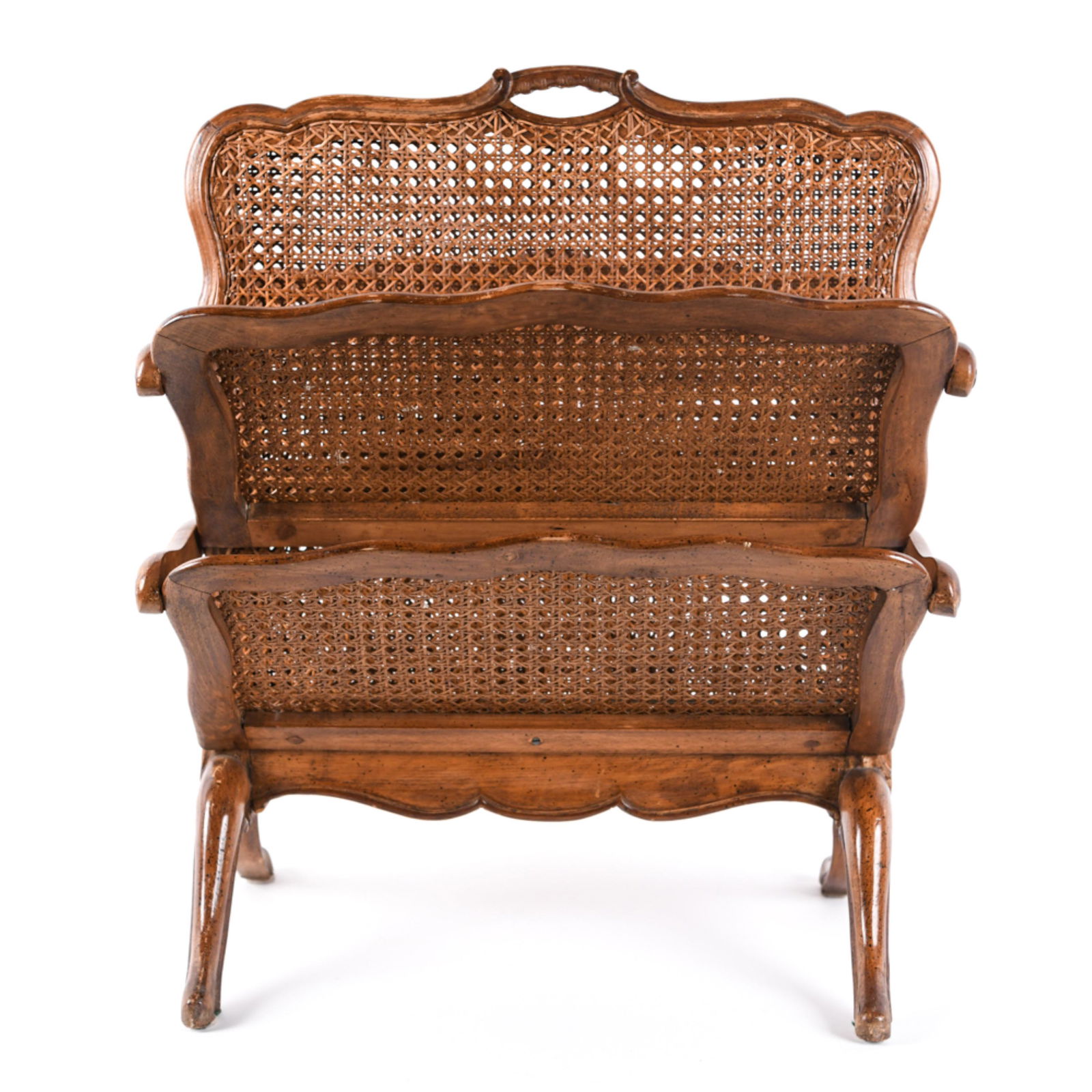 FRENCH STYLE WOVEN RATTAN TIERED MAGAZINE RACK (1 of 20)