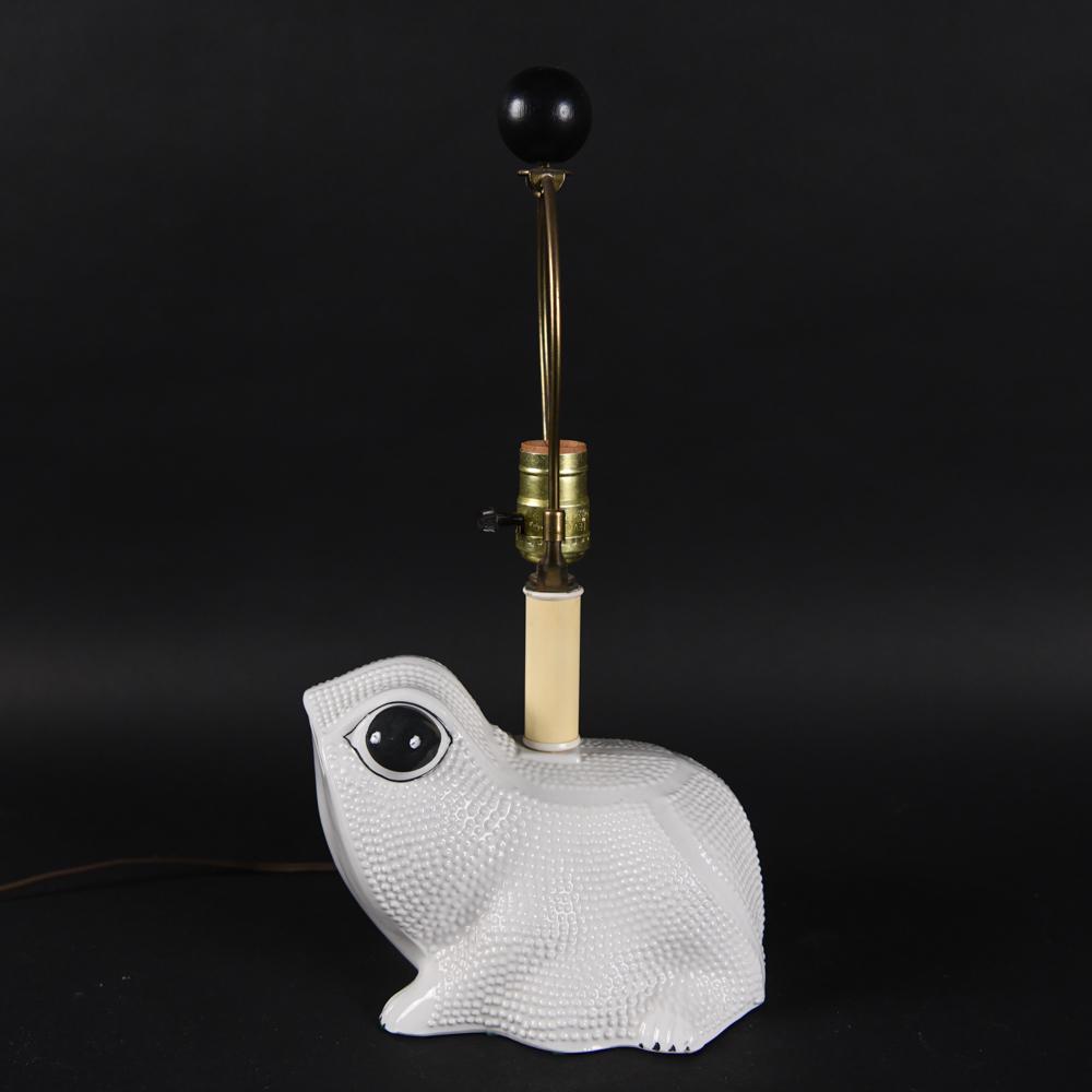 ITALIAN CERAMIC FROG TABLE LAMP (1 of 10)