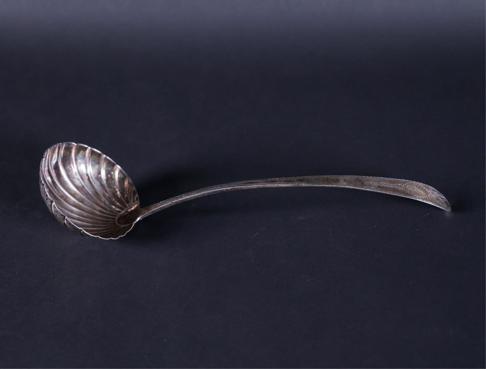STERLING SILVER LADLE, ATTR. JOHN PITTAR C. 1786 (1 of 8)