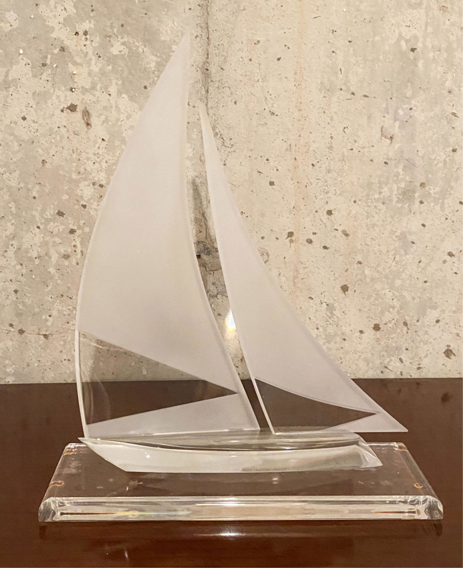 RYZZA LARSON LUCITE SAILBOAT SCULPTURE (1 of 10)
