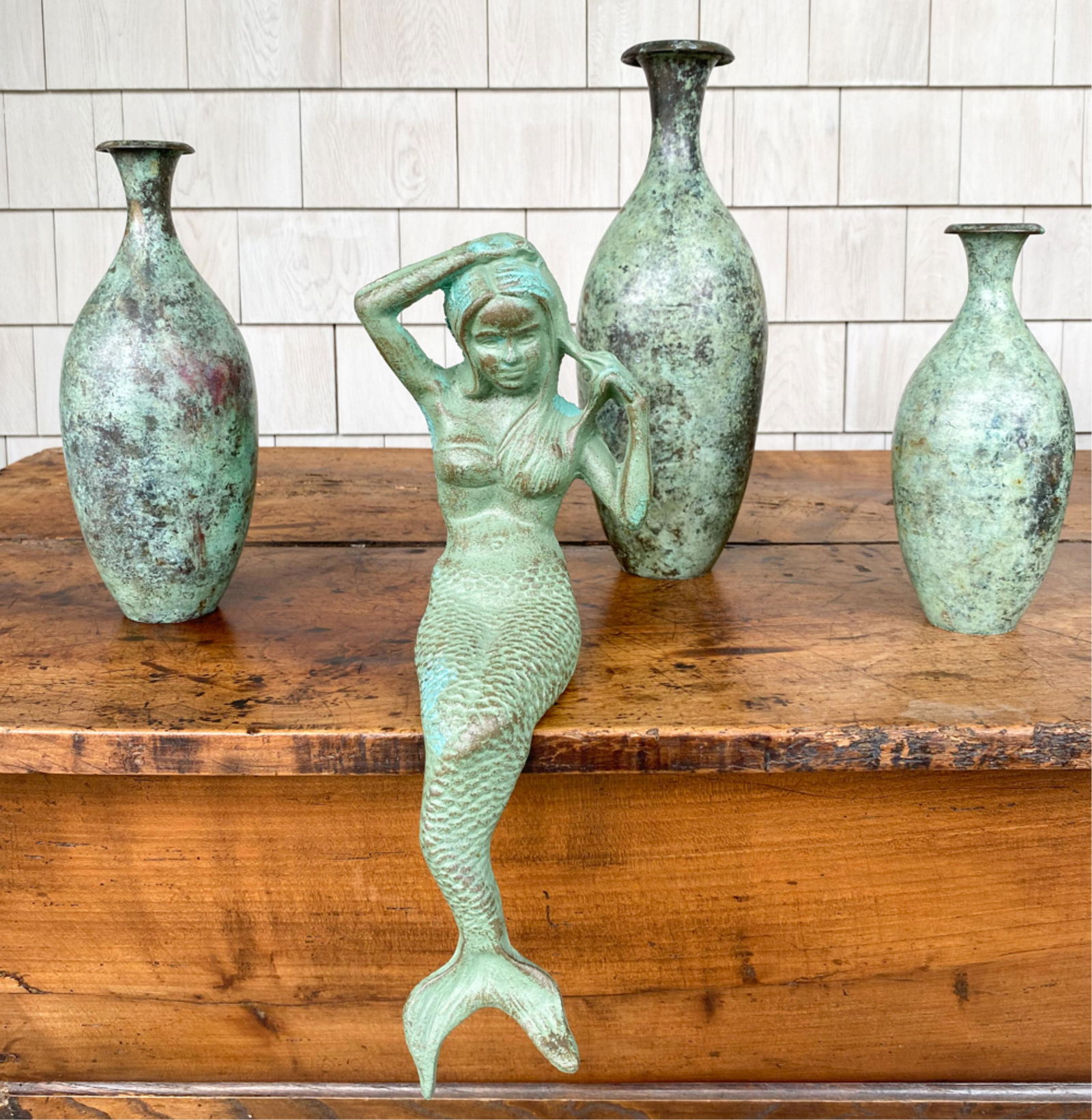 DECORATIVE GROUPING INCL. VASES & MERMAID (1 of 20)