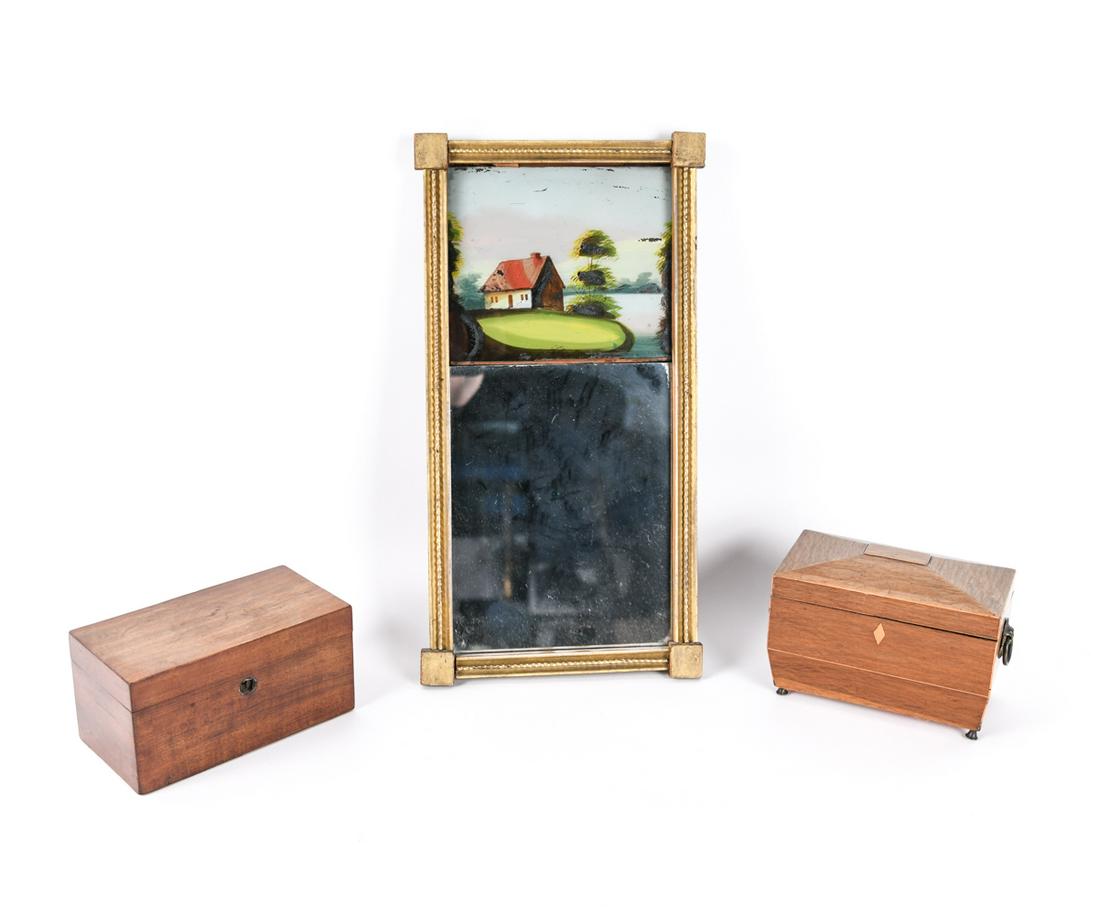 GROUPING INCL. TEA CADDY & MIRROR (1 of 15)
