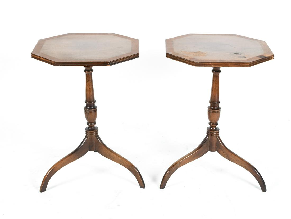 PAIR OF MAHOGANY SIDE TABLES (1 of 14)