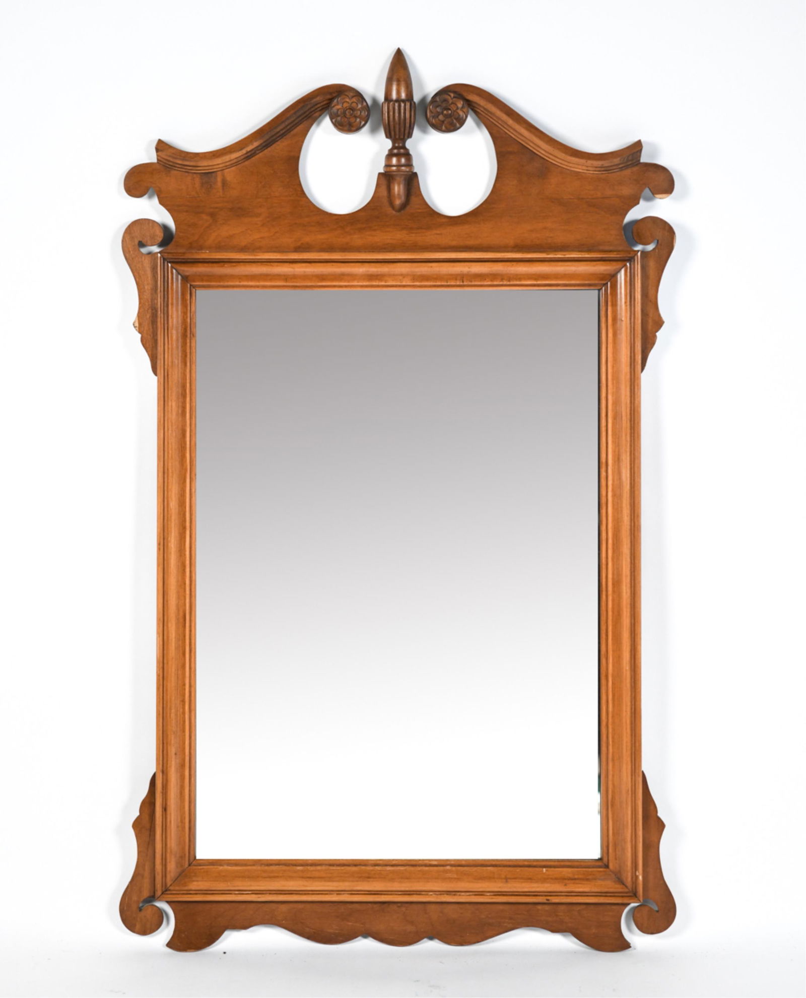 FEDERAL STYLE CARVED WOOD WALL MIRROR (1 of 4)