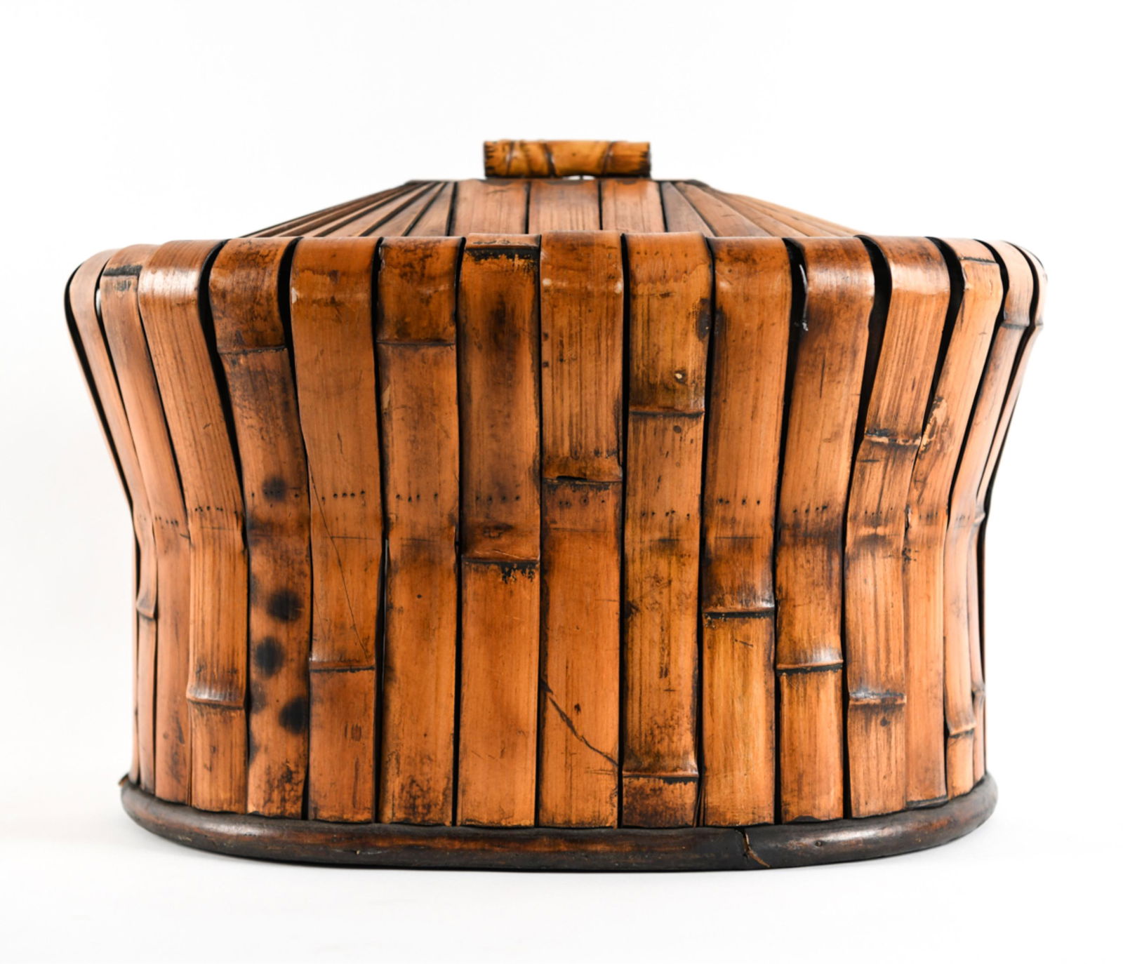 20TH C. LIDDED BAMBOO BASKET (1 of 12)