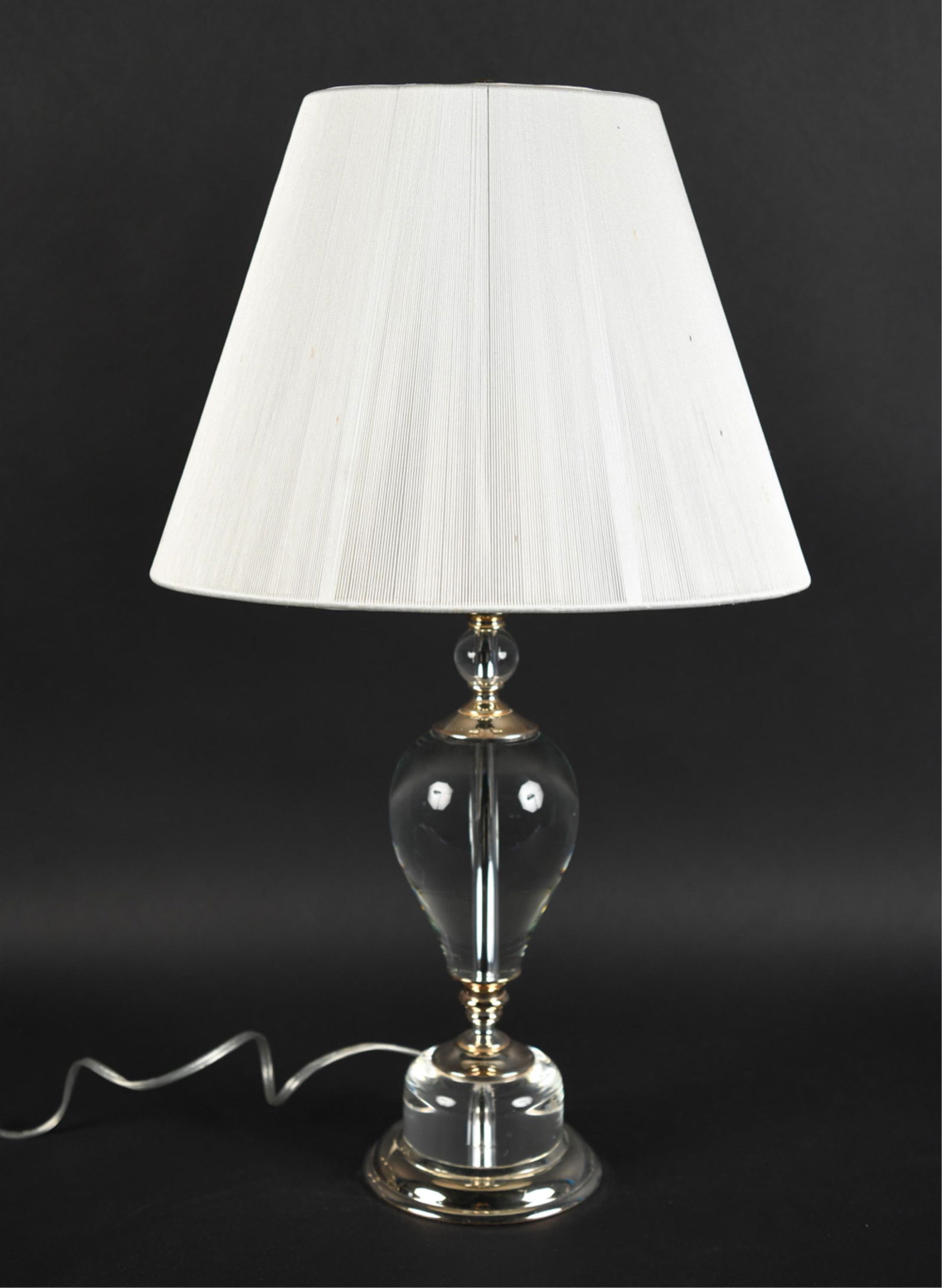 CONTEMPORARY GLASS AND METAL TABLE LAMP (1 of 12)