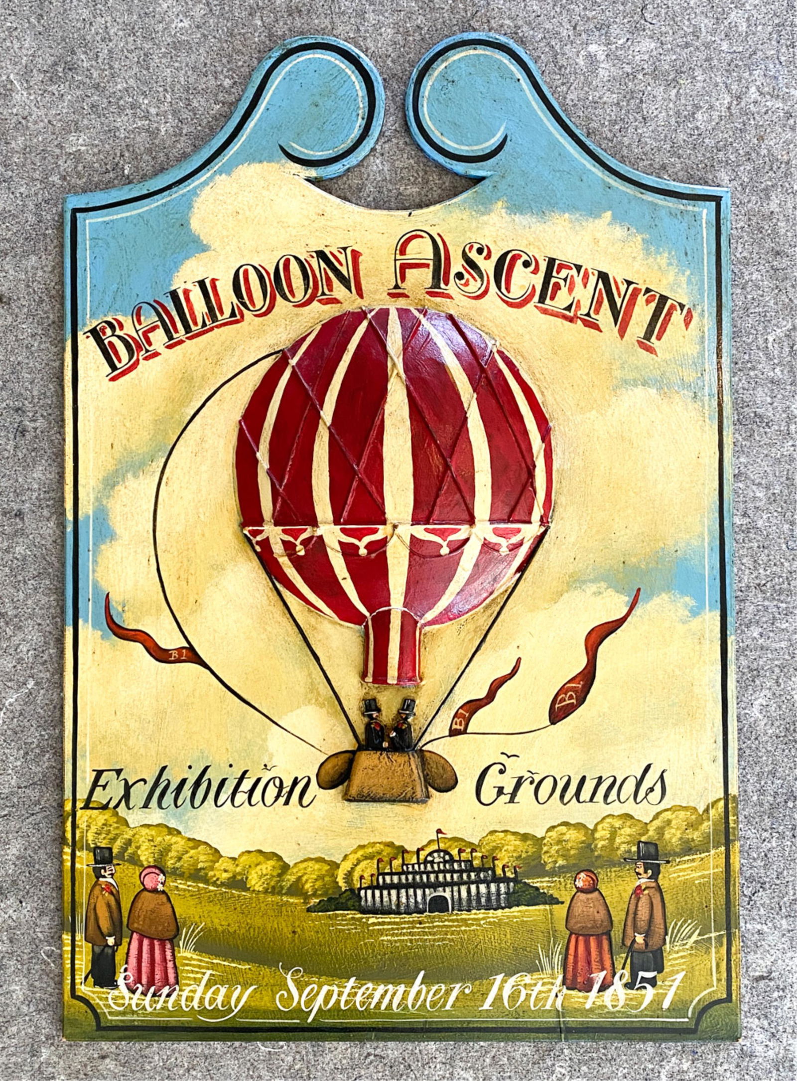 DECORATIVE HOT AIR BALLOON PAINTED SIGN (1 of 6)