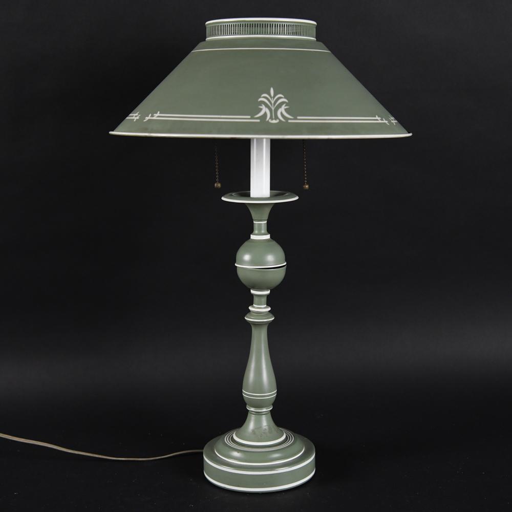 GREEN CANDLESTICK DESK LAMP (1 of 8)