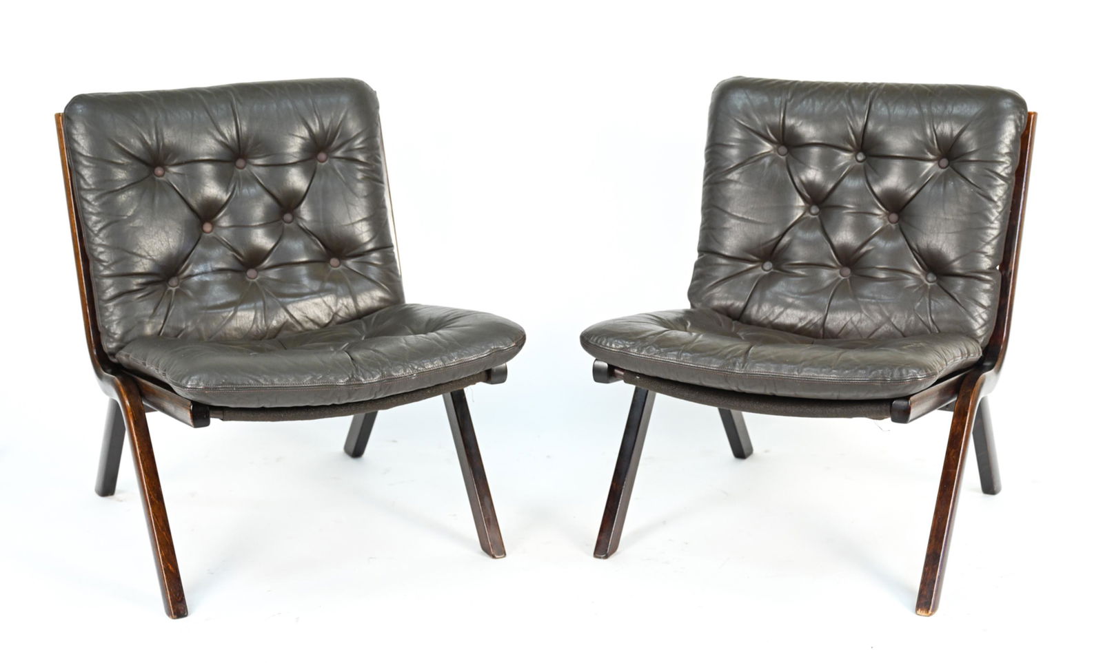 PAIR OF DANISH FARSTRUP BEECH EASY CHAIRS (1 of 10)