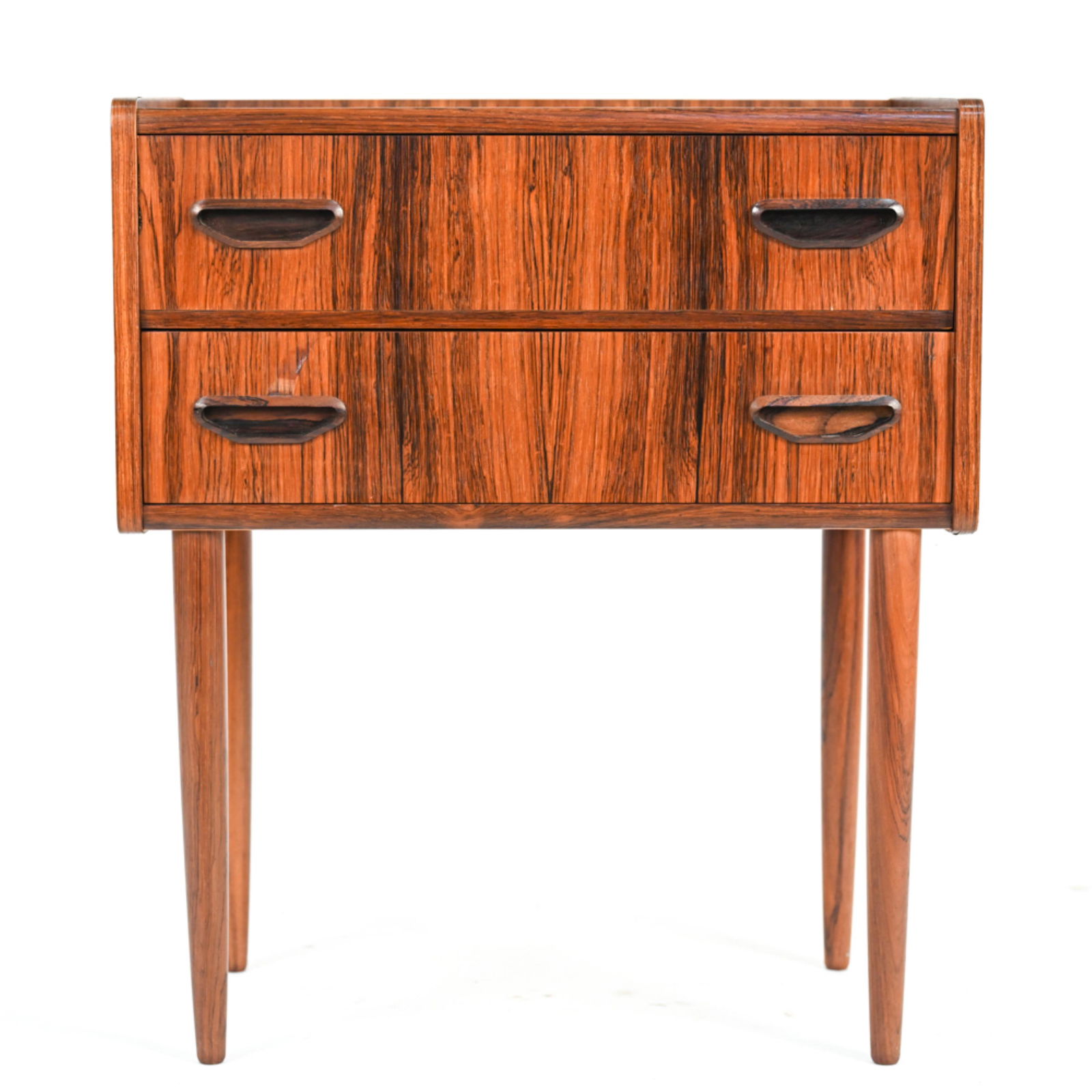 DANISH MID-CENTURY ROSEWOOD PETITE 2 DRAWER CHEST (1 of 16)