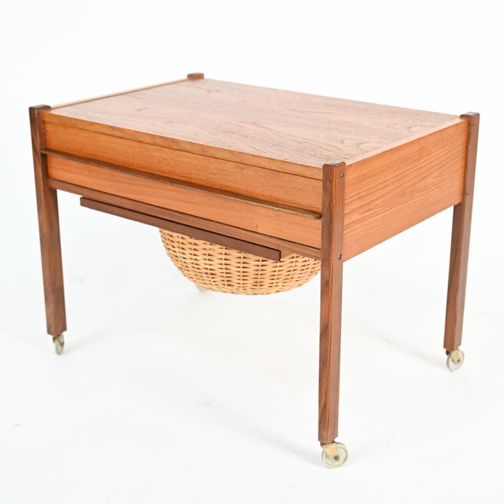 DANISH MID-CENTURY TEAK SEWING TABLE (1 of 15)