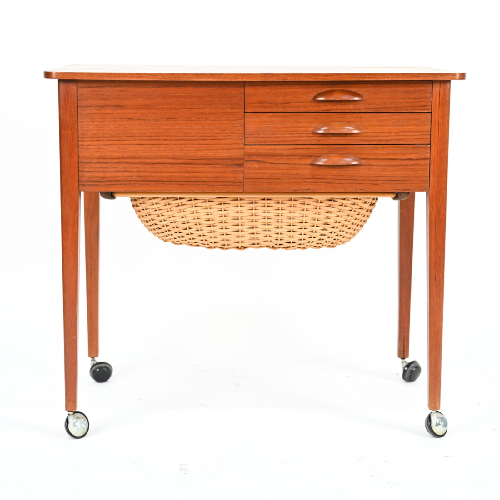 DANISH MID-CENTURY TEAK SEWING TABLE (1 of 10)