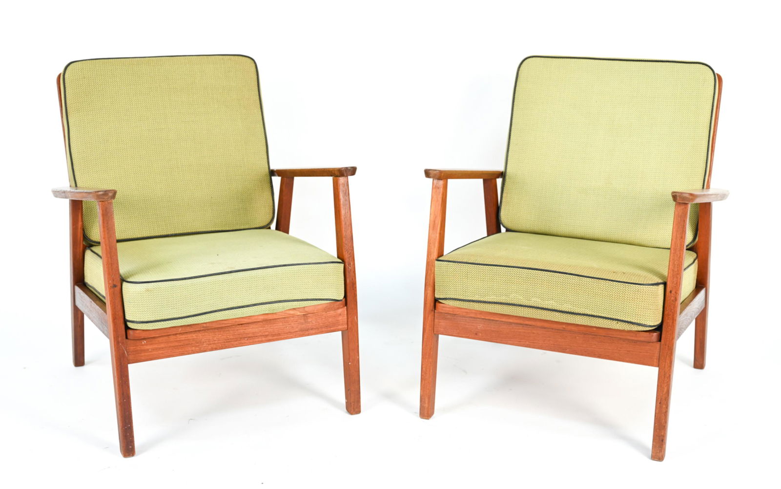 PAIR OF DANISH MID-CENTURY TEAK EASY CHAIRS (1 of 11)