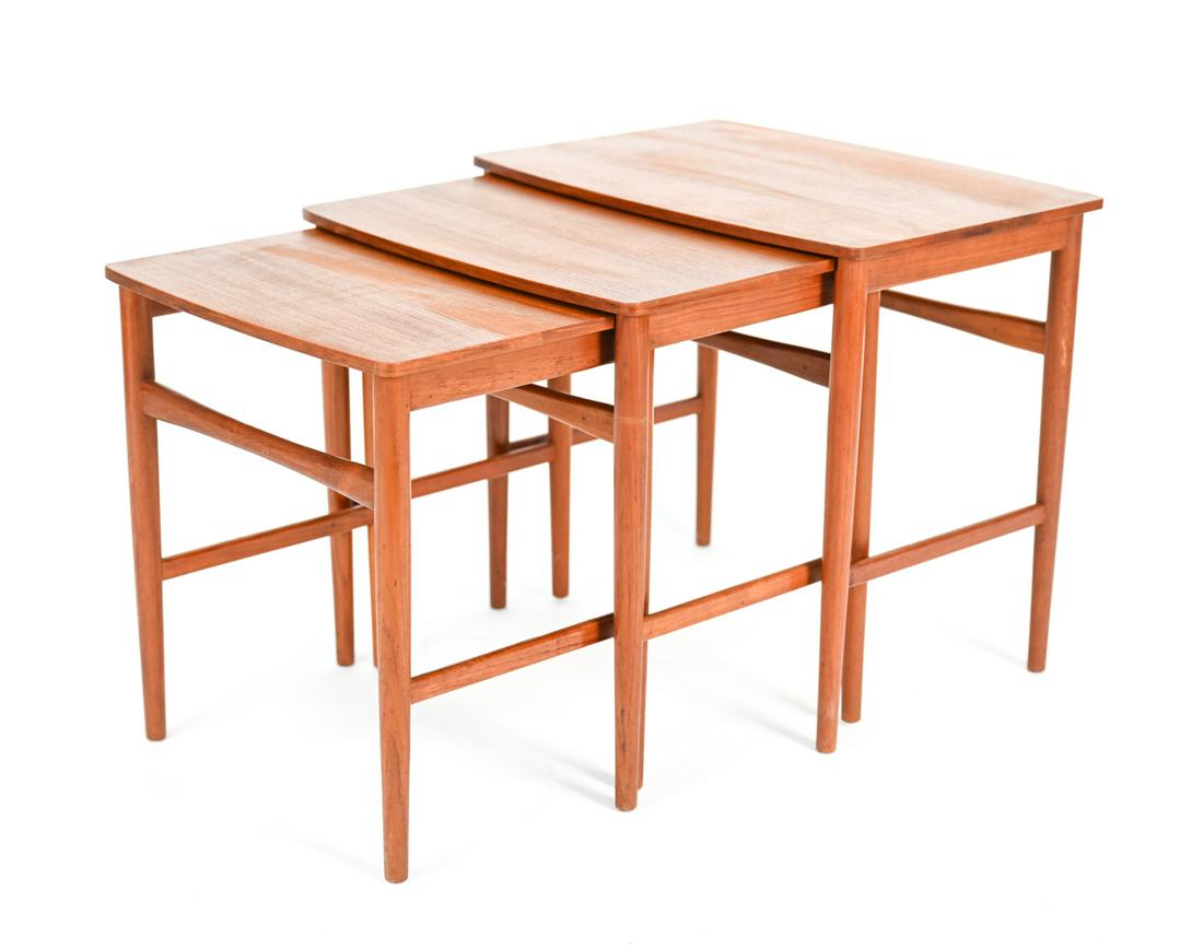 (3) DANISH MID-CENTURY TEAK NESTING TABLES (1 of 11)