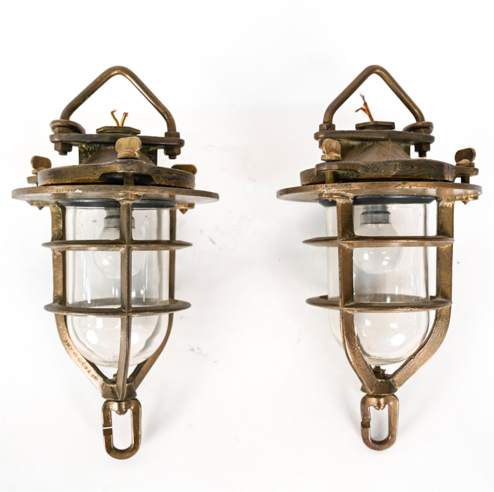 (2) DANISH METAL PENDANT LANTERNS (1 of 12)