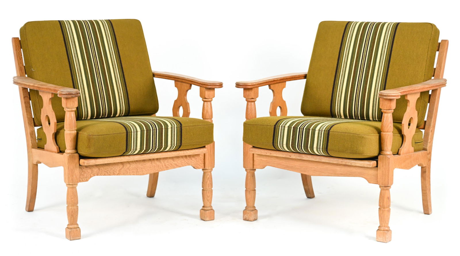 PAIR OF HENNING KJAERNULFF OAK ARMCHAIRS (1 of 15)