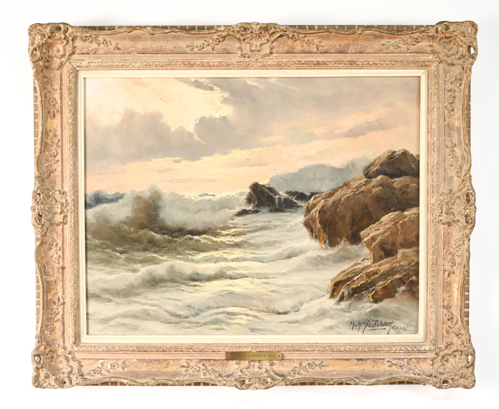 MICHELE FEDERICO, ITALIAN (1884-1966) O/C CAPRI (1 of 10)