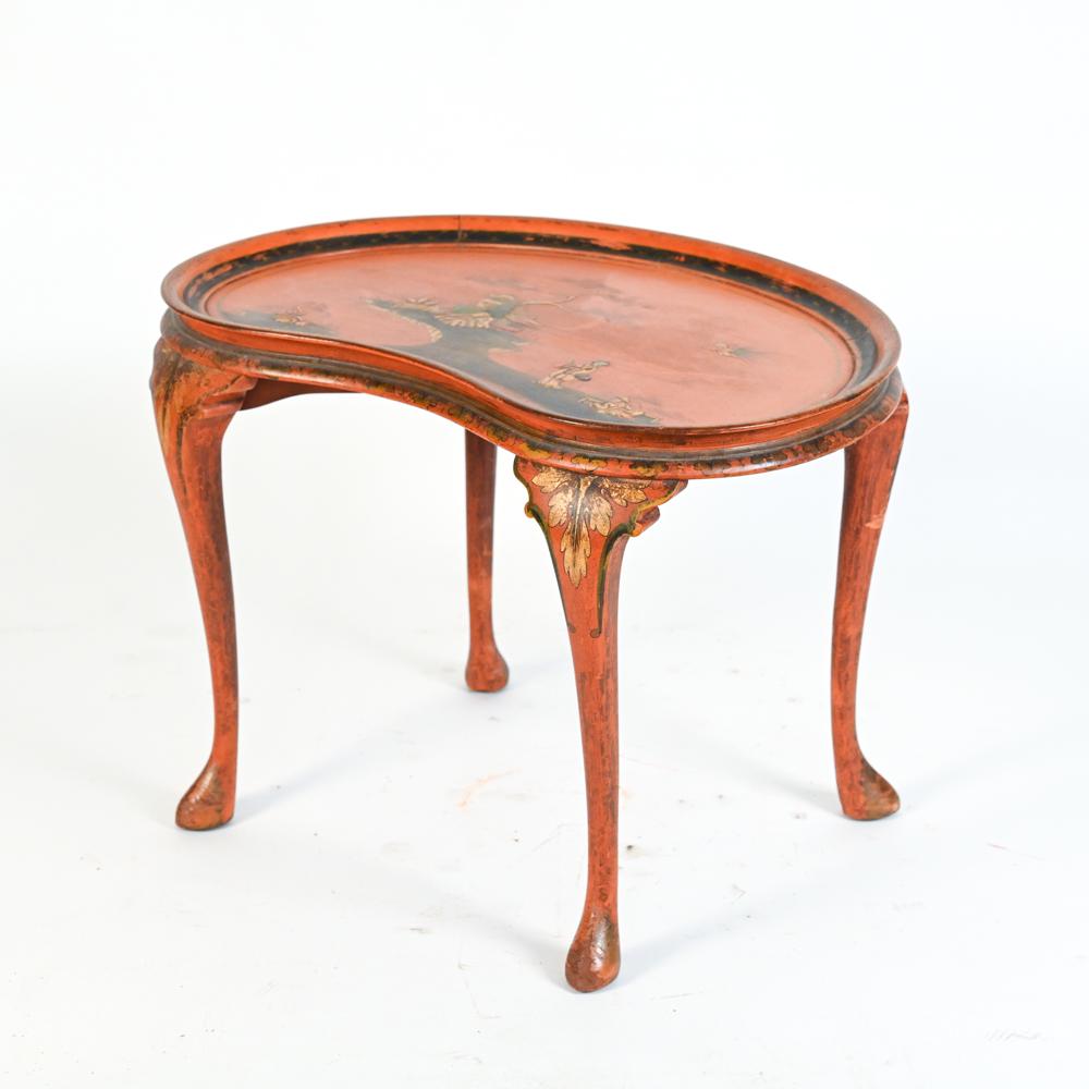 ENGLISH CHINOISERIE KIDNEY FORM COFFEE TABLE (1 of 20)