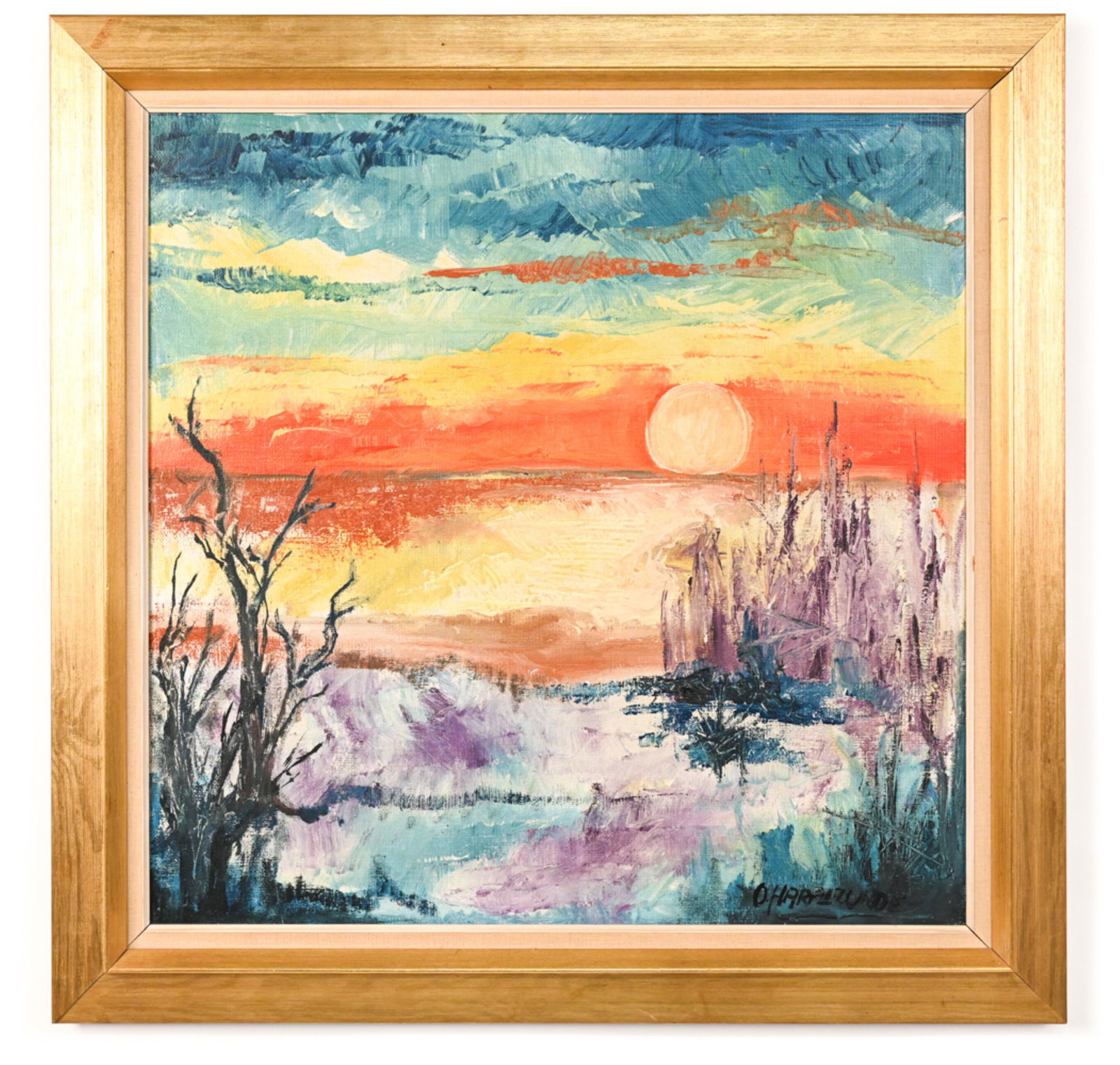 OLE HARPELUNDE DANISH OIL ON CANVAS LANDSCAPE (1 of 12)