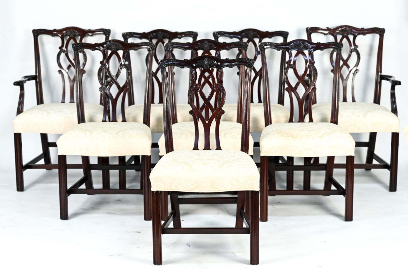 (8) KINDEL CHIPPENDALE STYLE DINING CHAIRS (1 of 14)