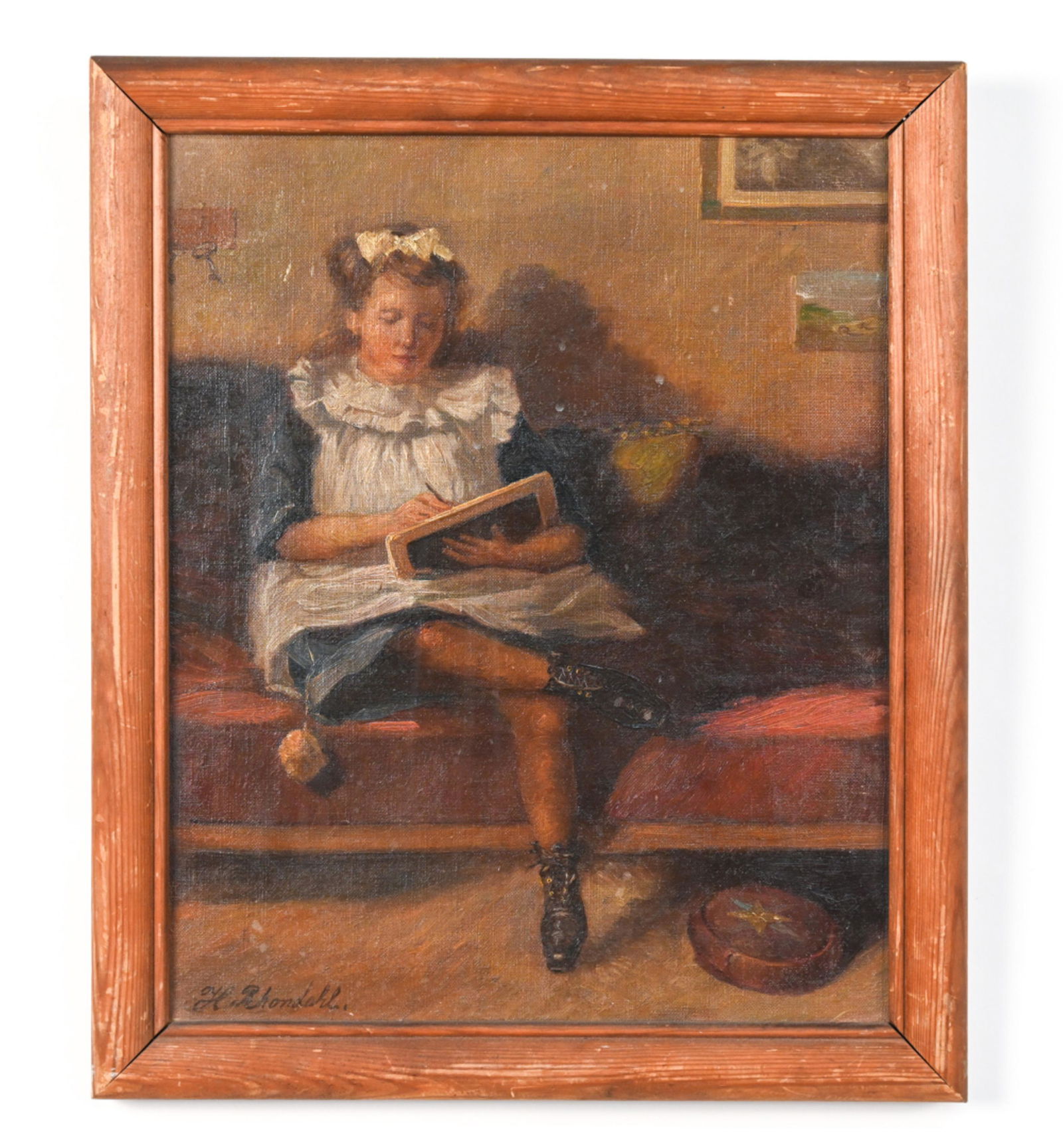 H. RHONDAHL DANISH O/C GIRL IN INTERIOR (1 of 9)