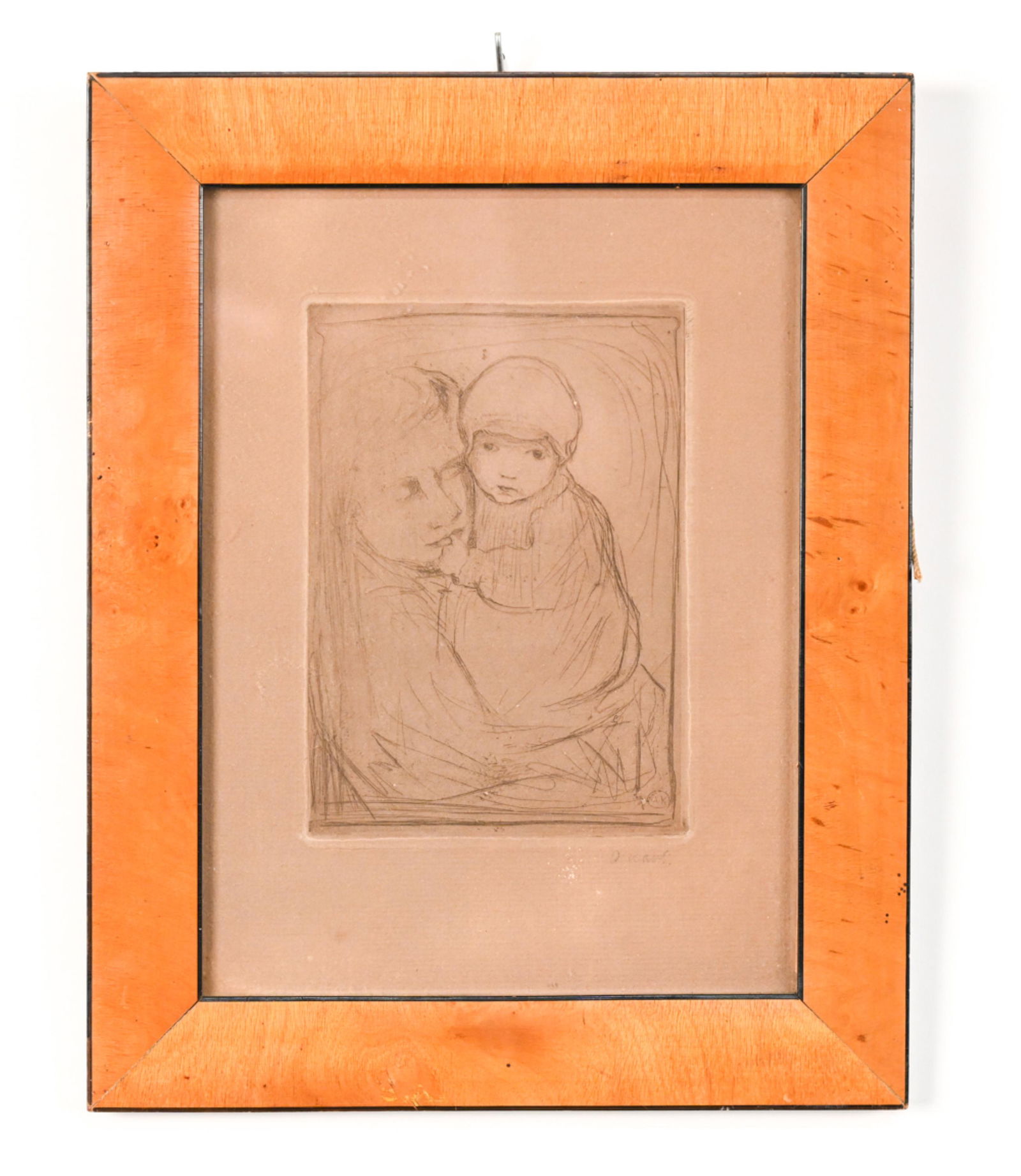 SCANDINAVIAN ETCHING MOTHER & CHILD (1 of 8)