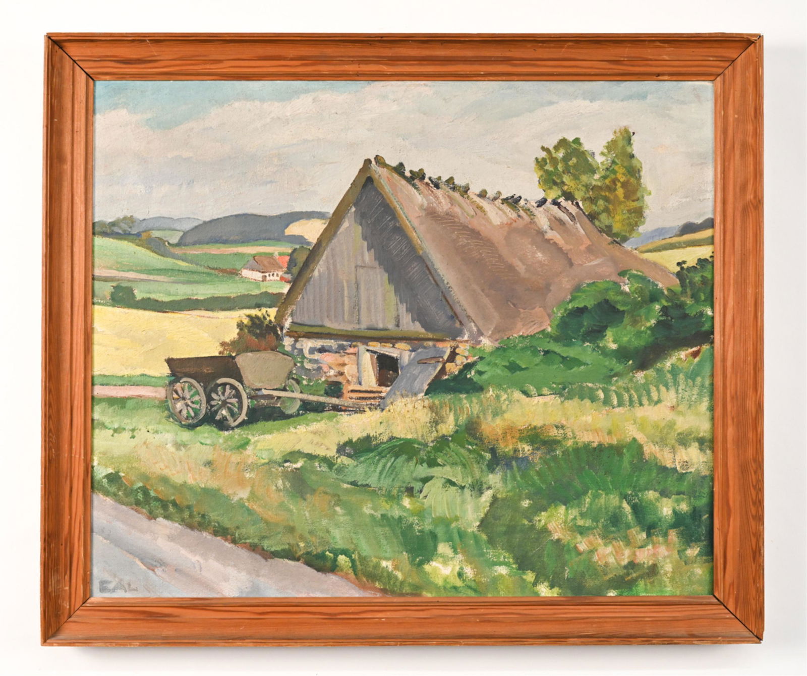DOUBLE SIDED DANISH O/C FARM SCENE (1 of 11)