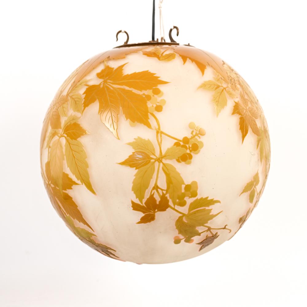 ATTR. GALLE CAMEO GLASS GLOBE CHANDELIER (1 of 20)