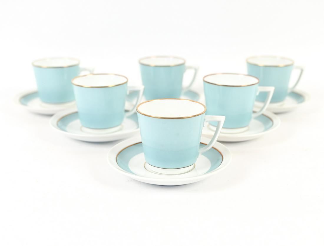 (6) ROYAL COPENHAGEN PORCELAIN TEACUPS & SAUCERS (1 of 9)