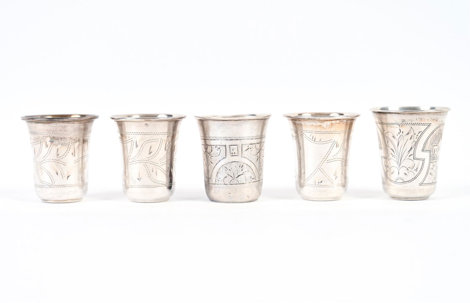 GROUPING OF SILVER KIDDUSH CUPS INCL. STERLING (1 of 11)