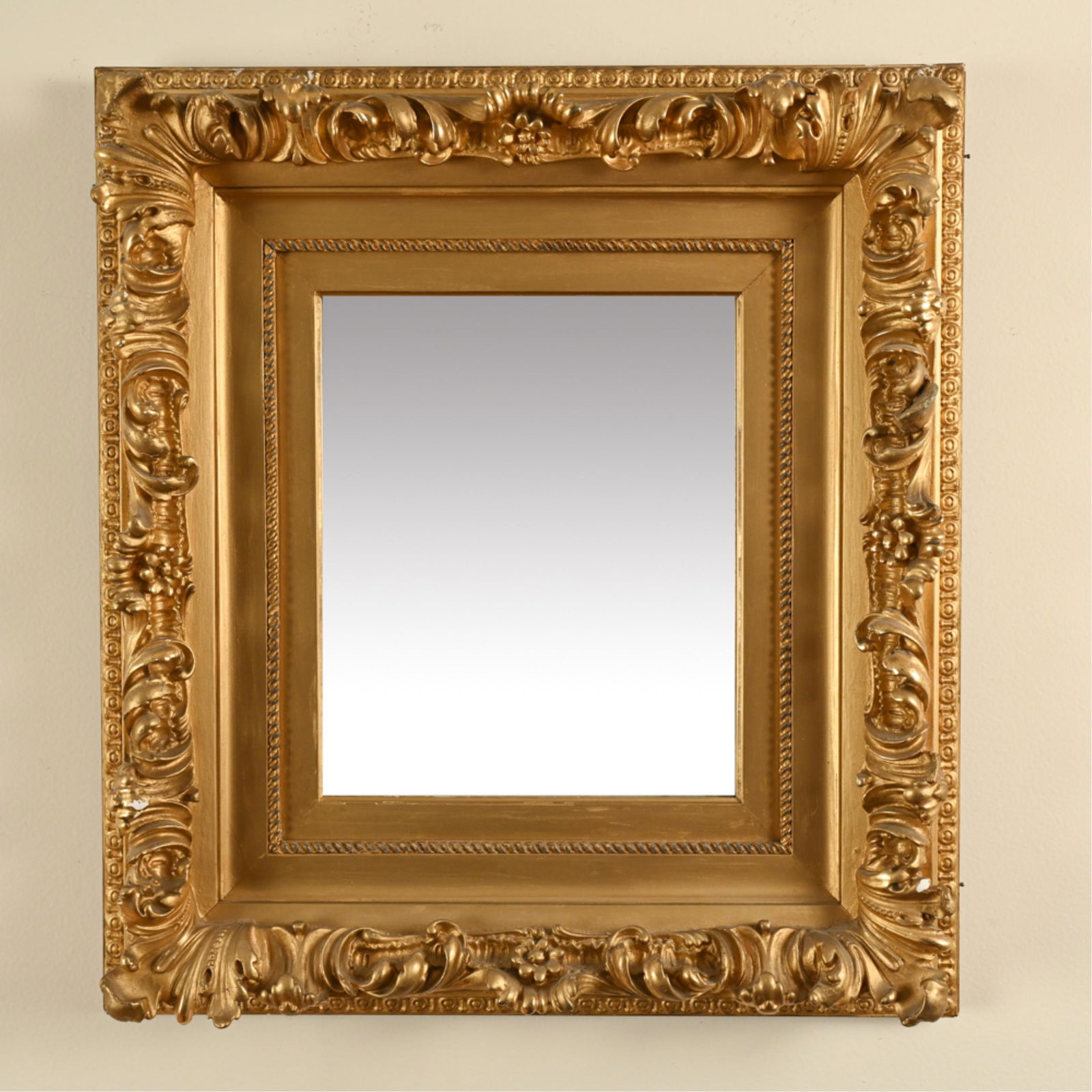 ANTIQUE ORNATE GESSO FRAME MIRROR (1 of 10)