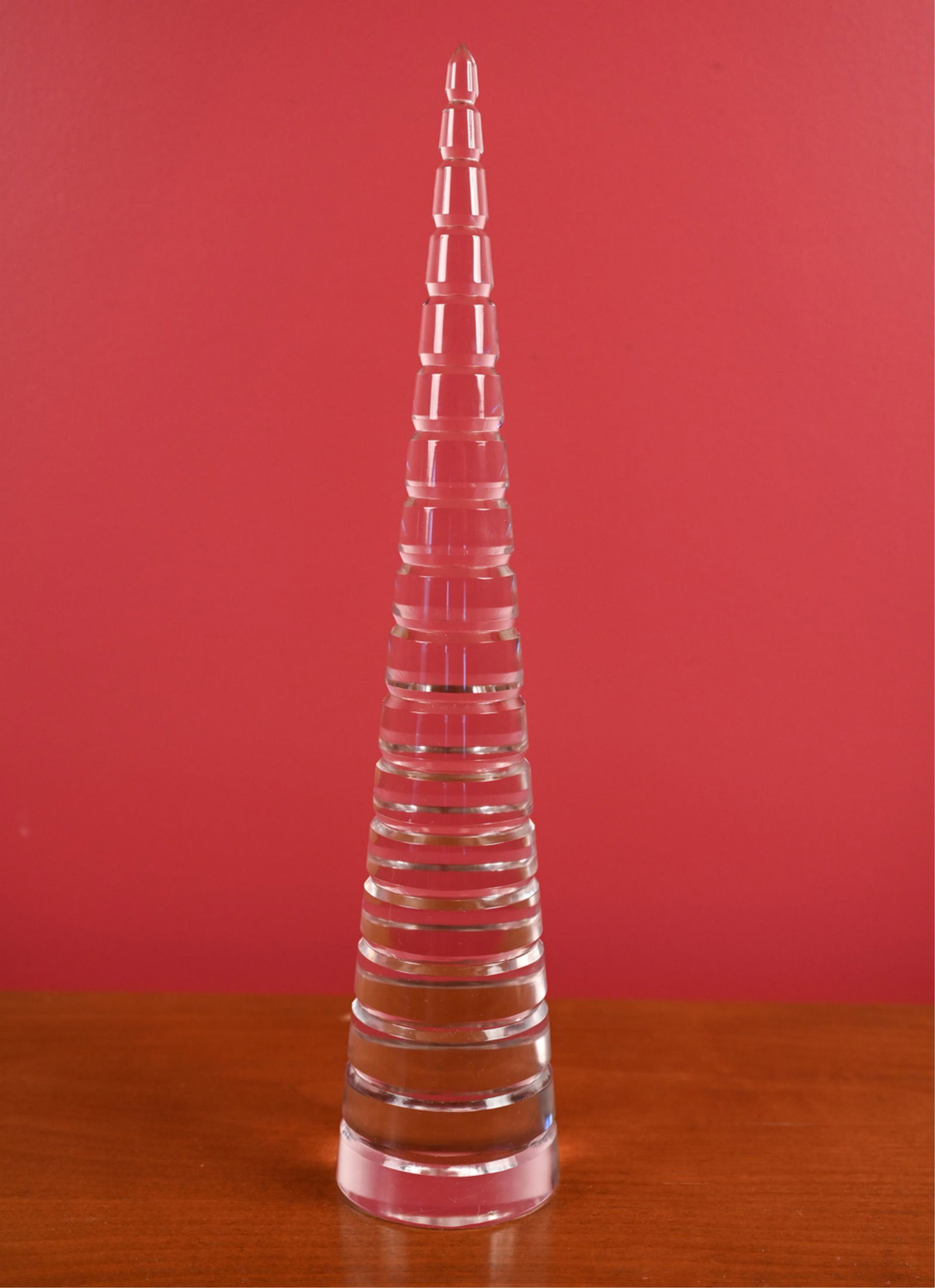 CRYSTAL CONICAL FORM SCULPTURE (1 of 7)