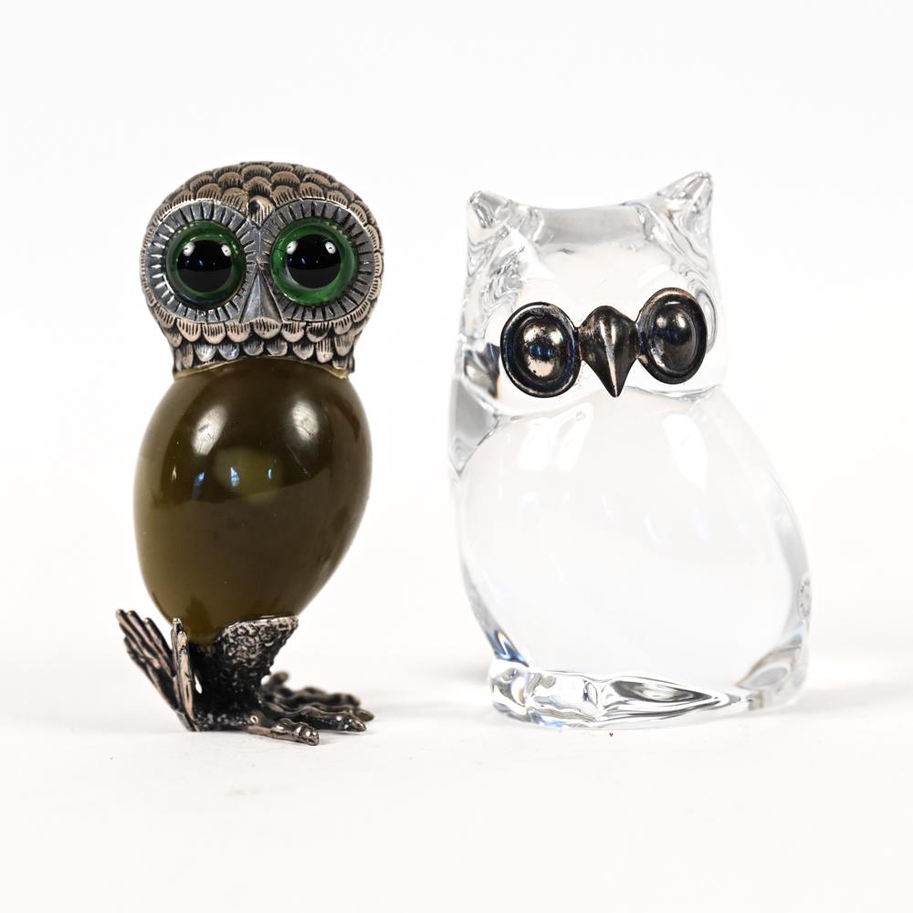 (2) DECORATIVE OWL FIGURINES INCL. FRENCH (1 of 13)