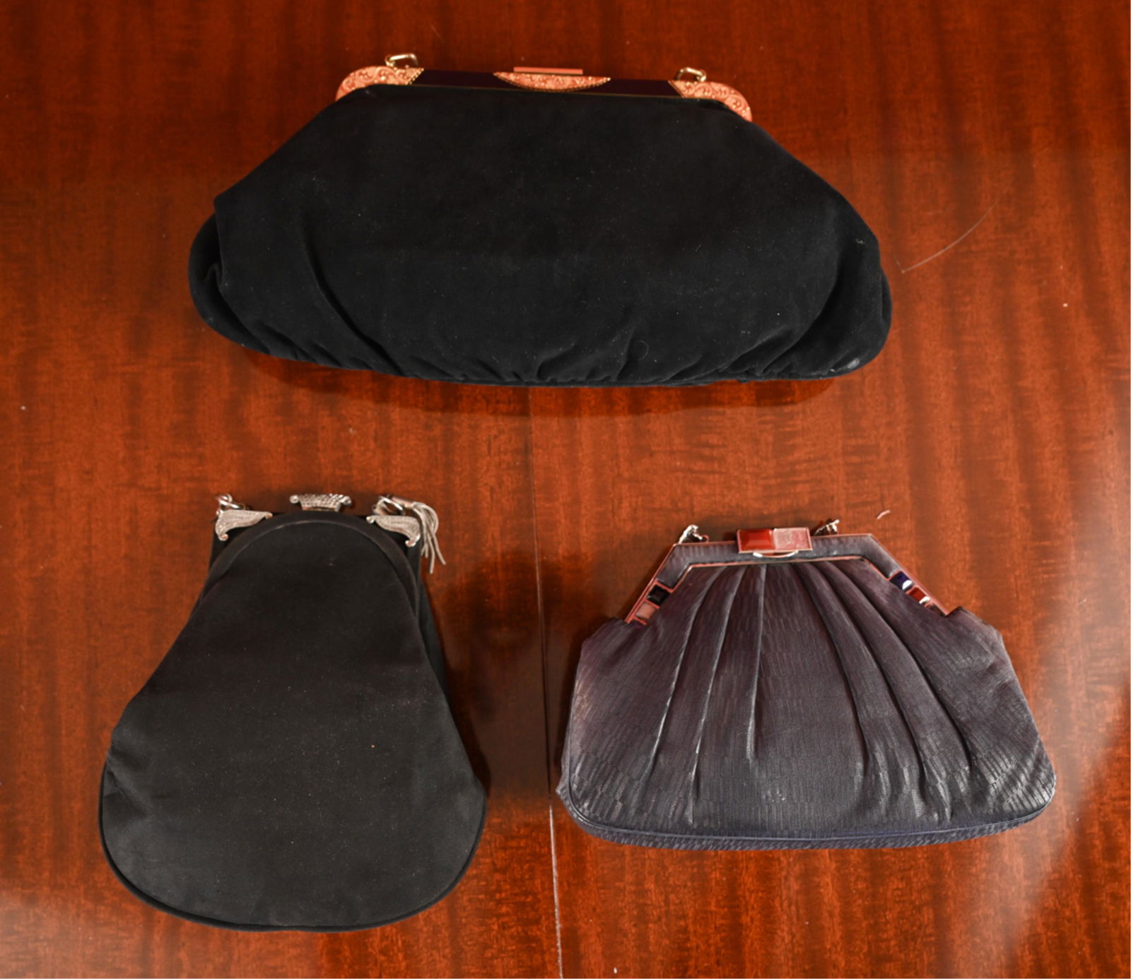 (3) VINTAGE SUEDE FRAME BAGS INCL. JUDITH LEIBER (1 of 12)